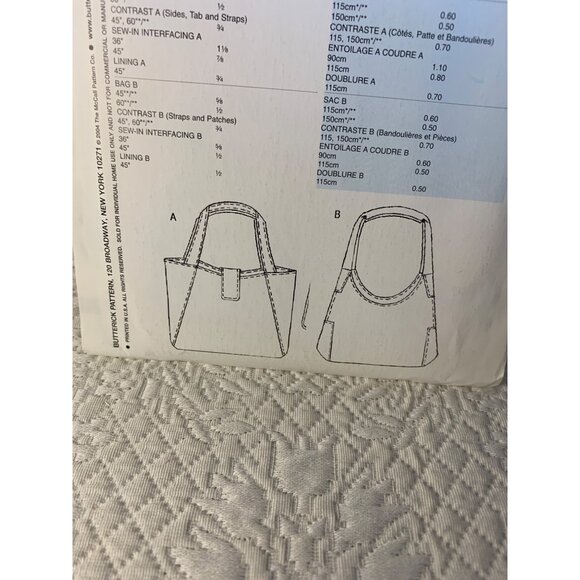 Butterick Misses Handbag Sewing Pattern B4271 - uncut - Picture 6 of 11